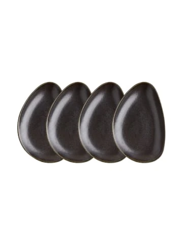 Rabatt ✨ Küche Butlers 4x Frühstücksteller Organisch L 25 X B 17cm JAPANDI In Schwarz Günstig Kaufen 🔔