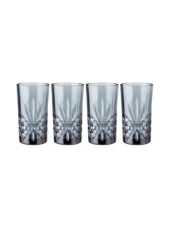 Besorgen ✔️ Küche Butlers 4x Longdrinkgläser Aus Kristallglas 330ml CRYSTAL CLUB In Dunkelgrau Günstig Kaufen 😀