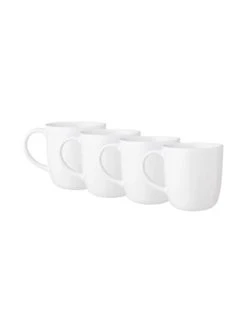 Angebote 🔥 Küche Butlers 4x Tasse Mit Henkel 300ml NATIVE In Weiß Günstig Kaufen ✔️