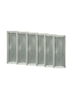 Billig ⌛ Küche Butlers 6x Teller Rechteckig Kreuz L 25 X B 10cm Grau HANAMI In Grau Günstig Kaufen 🧨