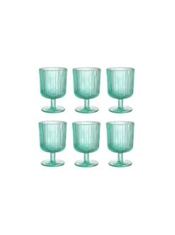 Angebote ✔️ Küche Butlers 6x Weingläser Mit Rillen 250ml CHELSEA In Mint Günstig Kaufen 😍