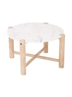 Bestes Angebot ❤️ Möbel Butlers Beistelltisch Marmor MARVELOUS In Natur-Weiß Günstig Kaufen 🎉