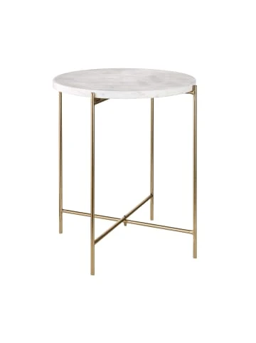 Schlussverkauf ⭐ Möbel Butlers Beistelltisch Mit Marmorplatte MARBLE In Weiß Günstig Kaufen 🧨