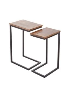 Beste Bewertungen von 🔔 Möbel Butlers Beistelltisch-Set 2-tlg. MANGOLINE In Natur-Schwarz Günstig Kaufen 🛒