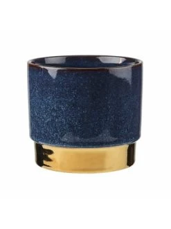 Rabatt 🔔 Dekoration Butlers Blumentopf Ø 15 Cm GOLDEN TOUCH In Blau-Gold Günstig Kaufen ✨