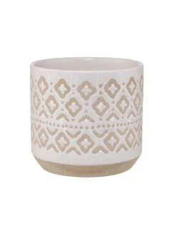 Angebote 🎁 Dekoration Butlers Blumentopf Ø18cm ETHNO In Weiß Günstig Kaufen ⌛