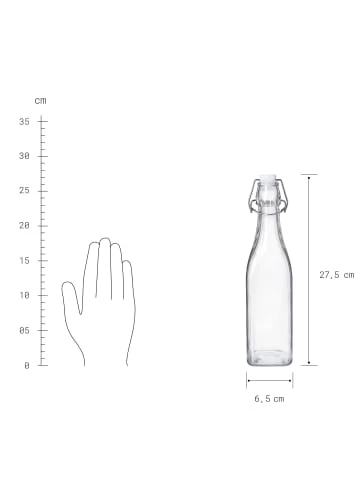 Angebote 🤩 Küche Butlers Flasche Mit Bügelverschluss 500ml SWING In Transparent Günstig Kaufen 👍 – Bild 2