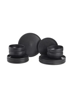 Am billigsten 🤩 Küche Butlers Geschirr-Set 12-tlg. CASA NOVA In Schwarz Günstig Kaufen ✔️