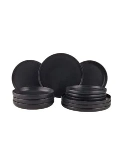 Angebote 🎁 Küche Butlers Geschirr-Set 12-tlg. CASA NOVA In Schwarz Günstig Kaufen 👍