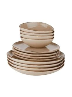 Bestpreis ✨ Küche Butlers Geschirr-Set 12-tlg. FINCA In Beige Günstig Kaufen ❤️