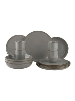 Am billigsten ✔️ Küche Butlers Geschirr-Set 16-tlg. NATIVE In Grau Günstig Kaufen ✔️