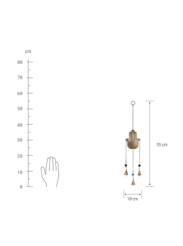 Bester Verkauf 🌟 Butlers Hängedekoration "Fatimas Hand" Länge 55cm BALI In Gold Günstig Kaufen 🔥 – Bild 3