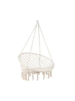 Budget 🎉 Garten & Balkon Butlers Hängesessel Mit Fransen Ø100cm PARADISE NOW In Creme Günstig Kaufen 💯