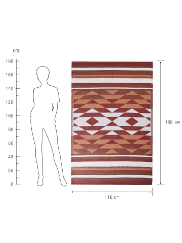 Brandneu ❤️ Heimtextilien Butlers In- & Outdoor-Teppich Ikat L 180 X B 118cm COLOUR CLASH In Bunt Günstig Kaufen ❤️ – Bild 3