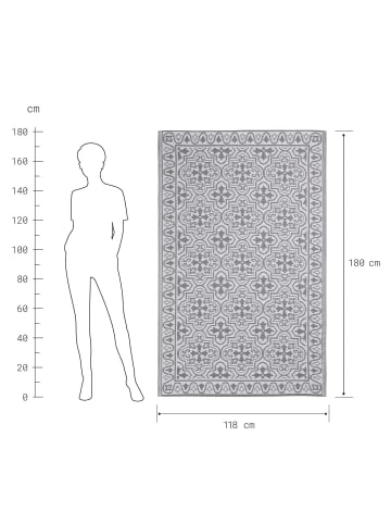 Billig 😀 Heimtextilien Butlers In- & Outdoor-Teppich Kacheln L 180 X B 118cm COLOUR CLASH In Grau-Weiß Günstig Kaufen 🧨 – Bild 3