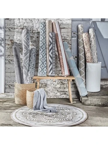 Blitzangebot 🥰 Heimtextilien Butlers In- & Outdoor-Teppich Rauten L 150 X B 90cm COLOUR CLASH In Natur Günstig Kaufen 🤩 – Bild 2
