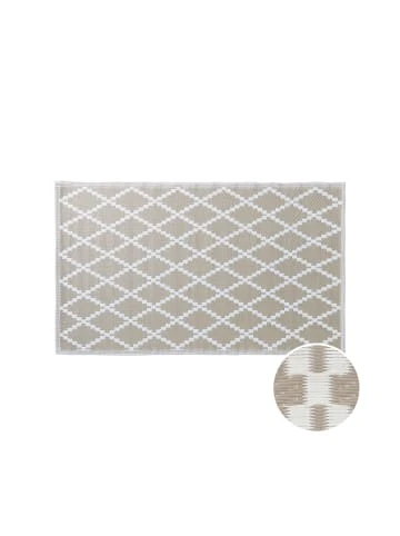 Blitzangebot 🥰 Heimtextilien Butlers In- & Outdoor-Teppich Rauten L 150 X B 90cm COLOUR CLASH In Natur Günstig Kaufen 🤩