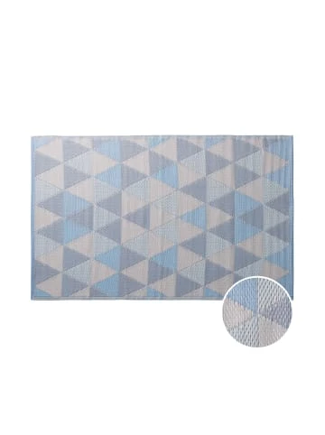 Rabatt 🌟 Heimtextilien Butlers In- & Outdoorteppich Dreiecke L 180 X B 120cm COLOUR CLASH In Pastellblau Günstig Kaufen ✔️