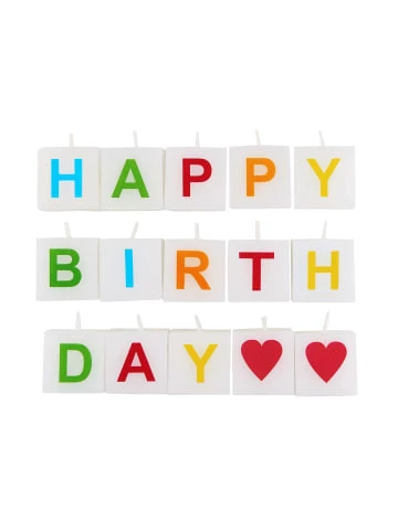 Besorgen 🔥 Dekoration Butlers Kerze Happy Birthday 15 Tlg. LOVE LETTERS In Bunt Günstig Kaufen 🥰