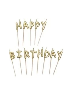 Aktion 🔔 Dekoration Butlers Kerzen Set HAPPY BIRTHDAY In Gold Günstig Kaufen 😉