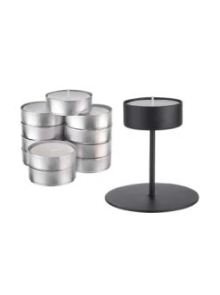 Am billigsten 🔔 Dekoration Butlers Kerzenhalter & Maxi Teelicht-Set HIGHLIGHT In Schwarz Günstig Kaufen 🥰