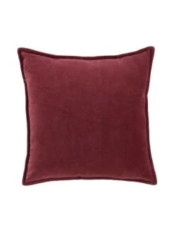 Coupon ❤️ Heimtextilien Butlers Kissen L 45 X B 45cm COTTON VELVET In Bordeaux Günstig Kaufen ⭐