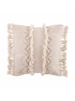 Angebote ❤️ Heimtextilien Butlers Kissen Mit Fransen L 45 X B 45cm MACRAMÉ In Creme Günstig Kaufen 👏