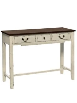 Bestes Angebot 😍 Möbel Butlers Konsolentisch Mit 3 Schubladen CABOTT COVE In Creme-Braun Günstig Kaufen 😍