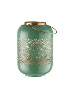 Bester Verkauf ❤️ Dekoration Butlers Laterne Höhe 30cm EMILIE In Mint-Gold Günstig Kaufen ⌛