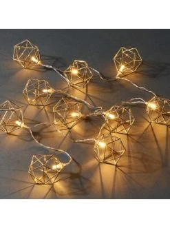 Neu 🤩 Weihnachten Butlers LED-Lichterkette Würfel 10 Lichter Mit USB-Batteriefach GEOMETRICS In Gold Günstig Kaufen 🔔