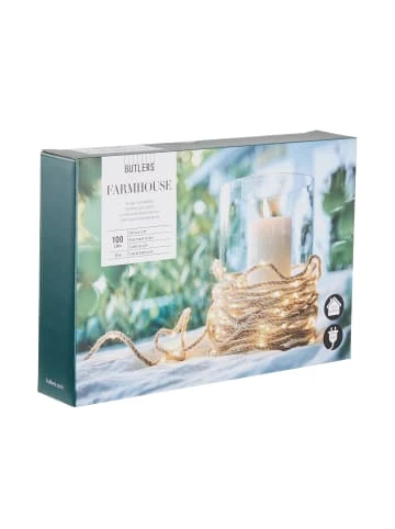 Brandneu 🔔 Weihnachten Butlers LED Outdoor-Lichterkette Naturseil 100 Lichter Mit Stecker FARMHOUSE In Natur Günstig Kaufen ❤️ – Bild 3