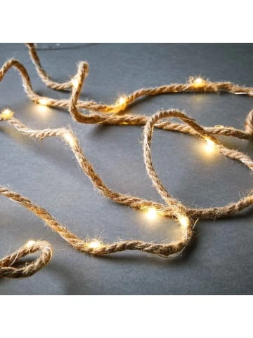 Brandneu 🔔 Weihnachten Butlers LED Outdoor-Lichterkette Naturseil 100 Lichter Mit Stecker FARMHOUSE In Natur Günstig Kaufen ❤️