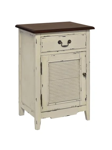 Neu ⭐ Möbel Butlers Nachttisch CABOTT COVE In Creme-Braun Günstig Kaufen 🧨