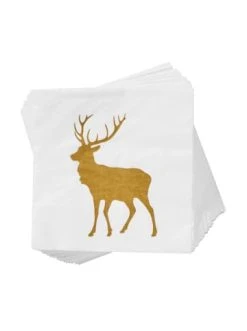 Coupon 🥰 Heimtextilien Butlers Papierserviette Recycelt Hirsch 20 Stück APRÈS In Weiß-Gold Günstig Kaufen ✨