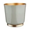 Aktion 🔔 Dekoration Butlers Pflanztopf Ø17cm EMILIE In Hellgrau-Gold Günstig Kaufen 😍