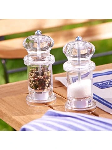 Brandneu 🧨 Küche Butlers Salz- & Pfeffermühlenset SPICE SHUTTLE In Transparent Günstig Kaufen ✔️ – Bild 2