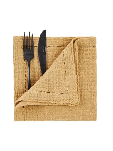 Auslauf 🔥 Heimtextilien Butlers Serviette L 42 X B 42cm LOOM In Gelb Günstig Kaufen 😀