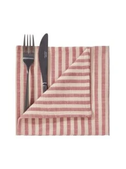 Besorgen ⌛ Heimtextilien Butlers Serviette Streifen L 42 X B 42cm MODERN COTTAGE In Rot Günstig Kaufen 🎁