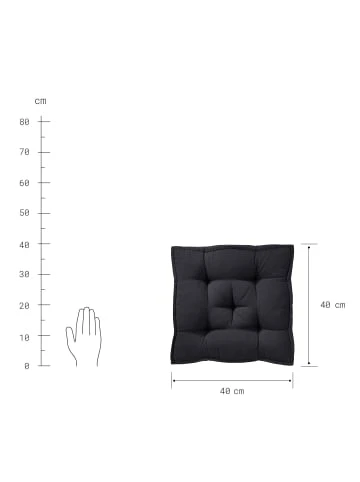Aktion 🔥 Garten & Balkon Butlers Sitzkissen L 40 X B 40cm SOLID In Schwarz Günstig Kaufen 👏 – Bild 3