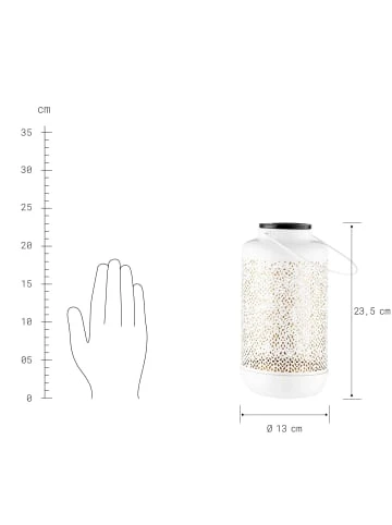 Budget 😍 Weihnachten Butlers Solar-Laterne H 24cm SOLANA In Weiß-Gold Günstig Kaufen 🥰 – Bild 2