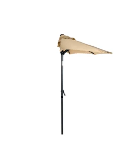 Schlussverkauf 👍 Garten & Balkon Butlers Sonnenschirm Halbrund Mit Knickgelenk Und Kurbel SIESTA In Beige Günstig Kaufen ❤️