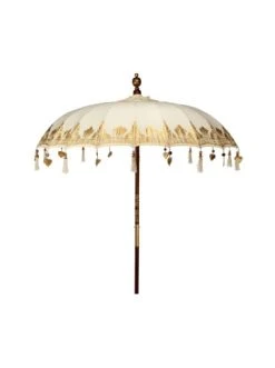 Aktion 🤩 Garten & Balkon Butlers Sonnenschirm Ø180cm ORIENTAL LOUNGE In Creme Günstig Kaufen 🎉