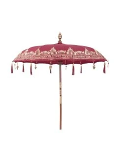 Blitzangebot 🛒 Garten & Balkon Butlers Sonnenschirm Ø180cm ORIENTAL LOUNGE In Dunkelrot Günstig Kaufen 😉