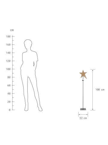 Am billigsten ❤️ Dekoration Butlers Stern Auf Sockel Höhe 100cm SHOOTING STAR In Braun Günstig Kaufen ✨ – Bild 3