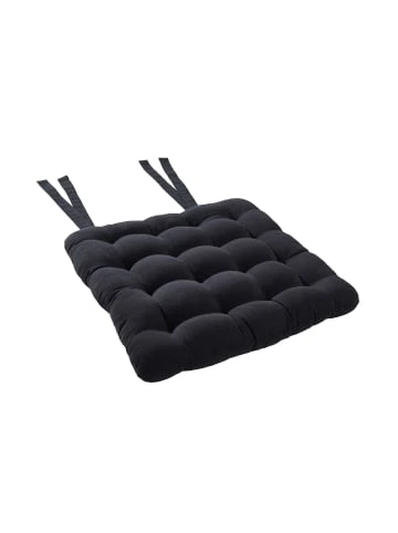 Schlussverkauf 😀 Garten & Balkon Butlers Stuhlkissen Mit Bändchen L 35 X B 37cm SOLID In Schwarz Günstig Kaufen ❤️ – Bild 4