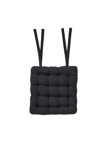 Schlussverkauf 😀 Garten & Balkon Butlers Stuhlkissen Mit Bändchen L 35 X B 37cm SOLID In Schwarz Günstig Kaufen ❤️