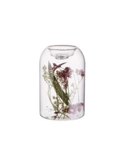 Schlussverkauf 😉 Dekoration Butlers Teelichthalter Mit Individuellen Trockenblumen Höhe 12cm FLOWER MARKET In Transparent Günstig Kaufen ✔️