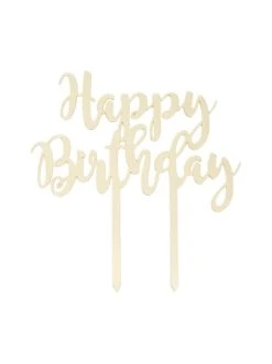 Auslauf 😀 Büro-, Schulbedarf & Kreativbedarf Butlers Tortendeko Happy Birthday CELEBRATION In Gold Günstig Kaufen 🥰