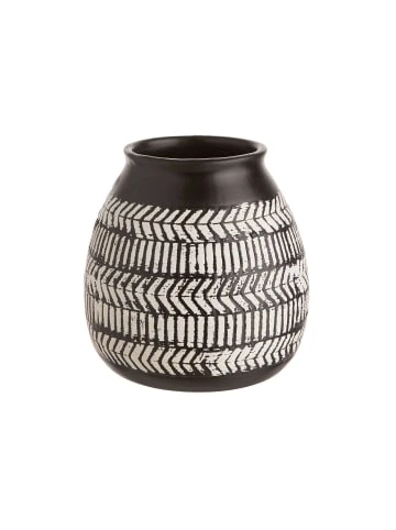 Bester Verkauf 👍 Dekoration Butlers Vase Streifen Höhe 13cm MALOU In Schwarz-Weiß Günstig Kaufen 🎁
