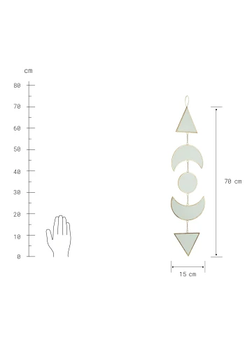 Schlussverkauf ✨ Butlers Wanddekoration Aus 5 Spiegeln Länge 70cm CARAT In Gold Günstig Kaufen ❤️ – Bild 4